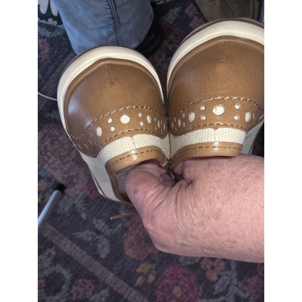 Circa Joan&David Size 7.5 Shoes Ballet Flats Tan And Brown. Comfy, Cozy Dress Up - Picture 4 of 5